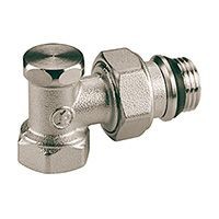 Клапан отсечной GIACOMINI угловой R16TG Ду 15 1/2", хромированный, отвод с герметичной прокладкой для радиатора отопления (R16X033)