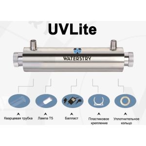 Стерилизатор УФ Waterstry UVLite 12GPM 1" 55 Вт монтажная длина 805 мм (UVL12)
