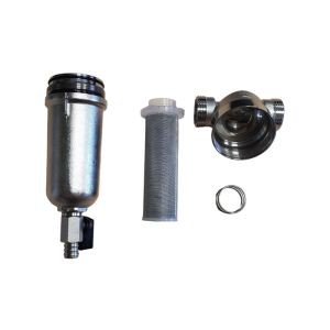 Фильтр самопромывной Waterstry 1" с манометром, нар/нар, Tmax-80C, с сеткой 80 мкм (W331306)